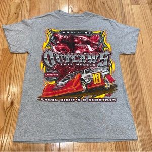World Of Outlaws NASCAR Craftsman Tour Double Sided 2017 T Shirt Racing Medium